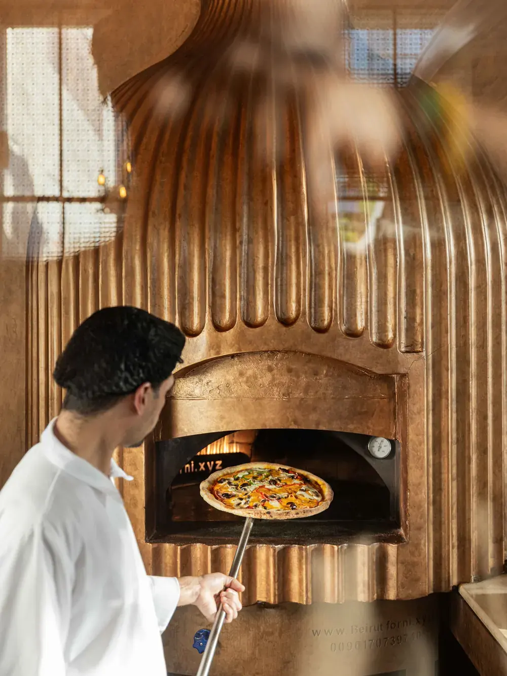 Restaurant photography of a pizza oven