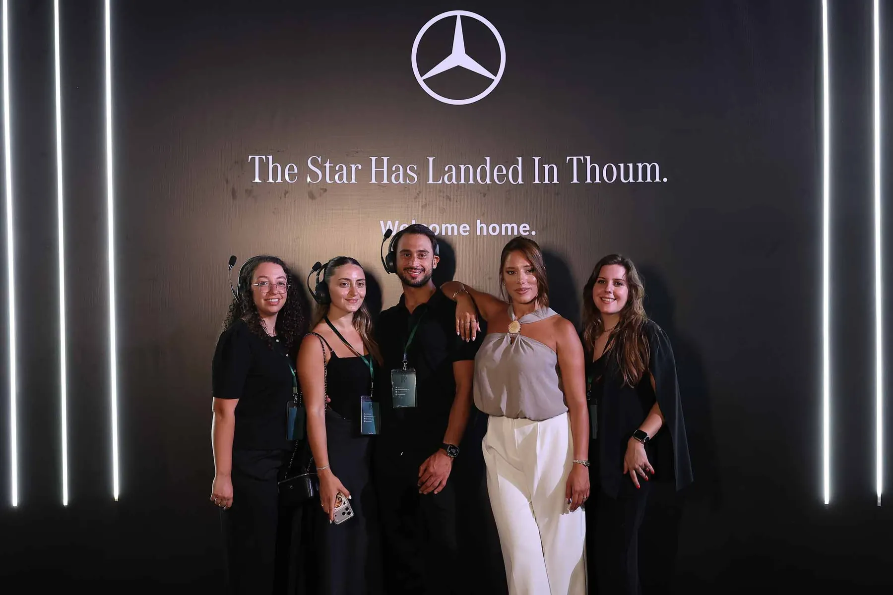 The SevenPees team on site at the Mercedes-Benz Thoum launch in Lebanon