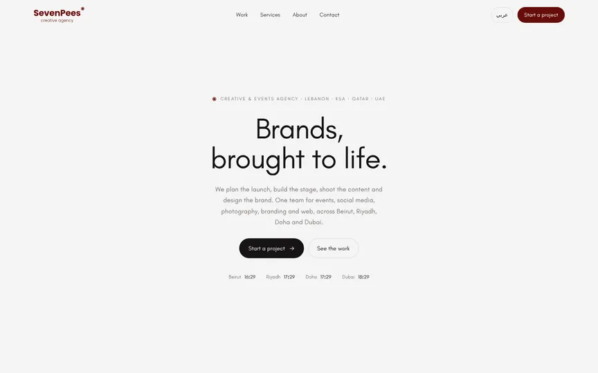 SevenPees website designed and developed by SevenPees