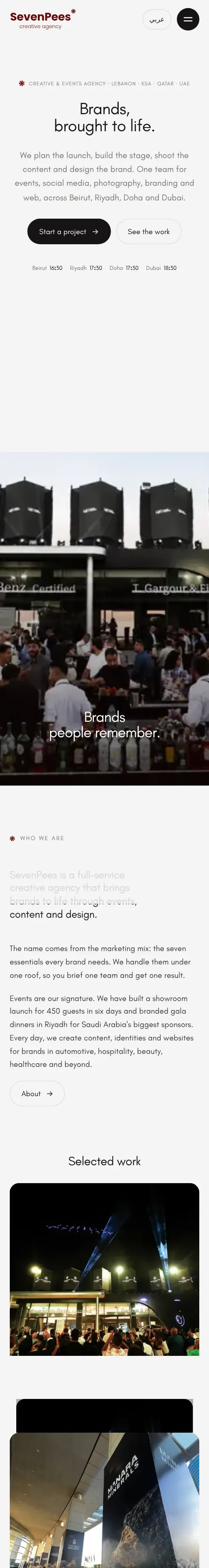 SevenPees mobile website by SevenPees