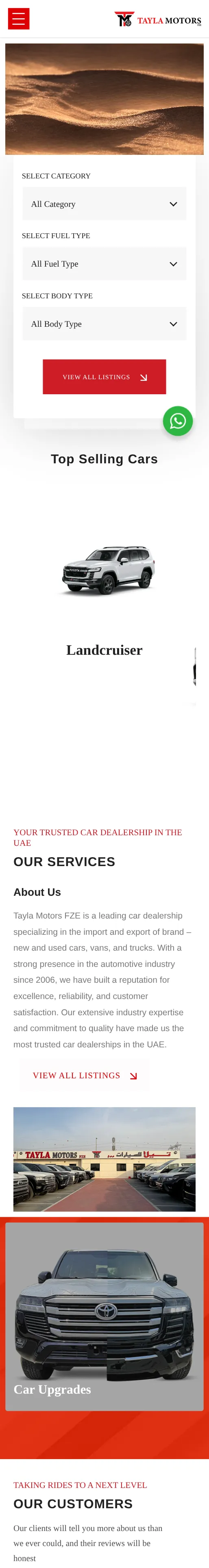 Tayla Motors UAE mobile website by SevenPees