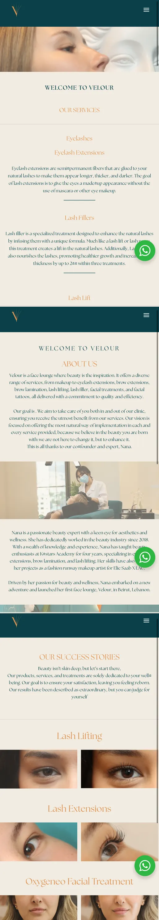 Velour Face Lounge mobile website by SevenPees